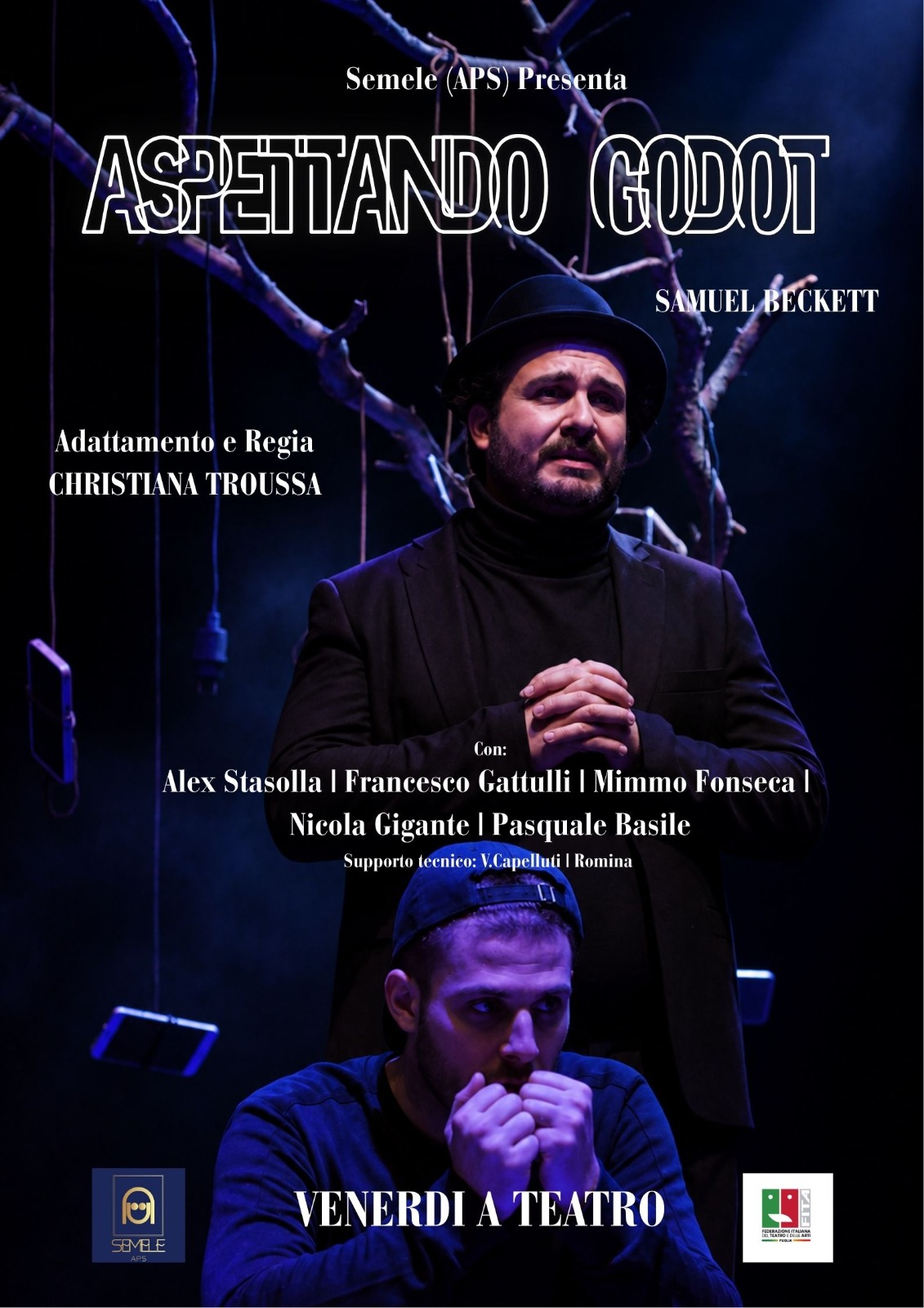 Locandina dello spettacolo Aspettando Godot
