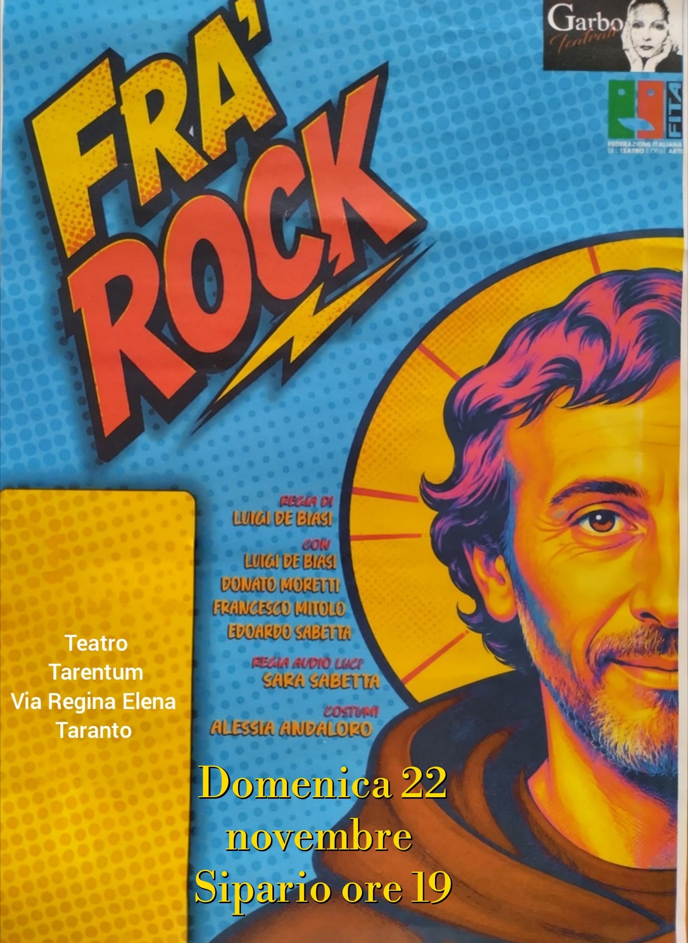 Locandina dello spettacolo Fra’ Rock